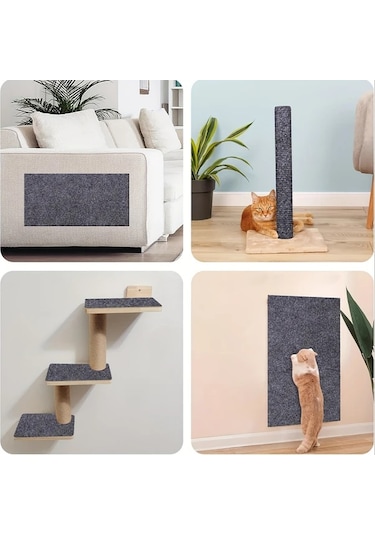 Honeybeeshop Kedi Tirmalama Koruyucu Kendinden Yapışkanlı Mobilya Koruyucu Khaki 15 75x78 74inch Gri Koltuk Kapı Kedi Ağacı Rafı