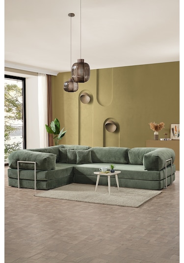 Legom Lucas Aktivite Koltuğu Yatak Olabilen Çok Amaçlı Kanepe L Koltuk Yeşil Yeşil