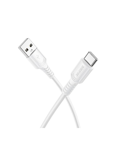 Borofone Bx116 1m 3a Usb Tip-c Belirli Şarj Veri Kablosu Beyaz