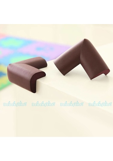 Evokids Kauçuk Köşe Koruyucu 4'Lü (Kahve) Çok Renkli