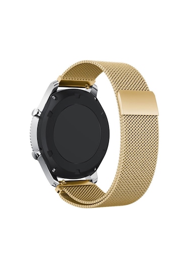 Samsung Uyumlu Gear S3 Kordon Frontier & Classic Metal Örme Kayış