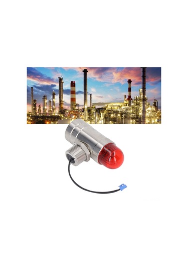 Yaozixa Dc24v Aydınlatmalı Sesli Alarm, 304 Paslanmaz Çelik, Patlama Engellli, G3/4 Bağlantı, Su Ve Korozyon Dayanıklı, 100 Db Penetrasyon