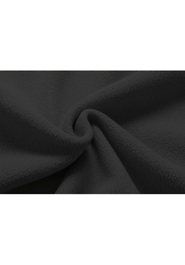 Genıus Store Erkek Polar Oversize Sweatshirt Polar Sweatshirt Siyah