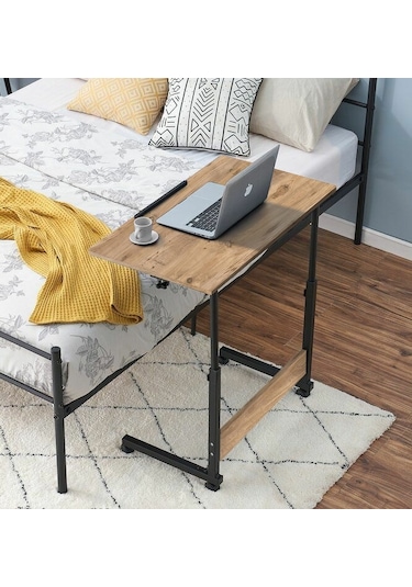 Yükseklik Ayarlı Eğimli & Katlanabilen Laptop Sehpası - Çam