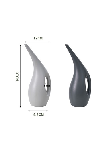 Geeroyoo Uzun Uçlu Pratik Bahçe Sulama Kabı, 1.5l Gri, İç Mekan Bitkileri İçin Ergonomik Tasarım