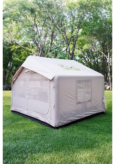 4 Mevsim Şişme Kamp Çadırı Yüksek Ve Cam Tavanlı 6-8 Kişilik 300x250x220cm Bej