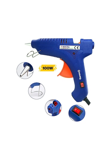 100watt Sıcak Silikon Tabancası 10 Adet Çubuk Slikon Çekme Eritme