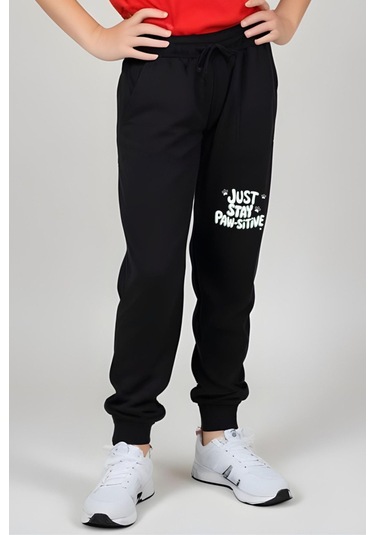 Just Stay Paw Baskılı Kız Çocuk Tişört Ve Eşofman Alt-üst Takım Kırmızı