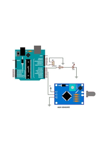 Arduino Ateş Alev Algılama Sensörü 3 Pinli