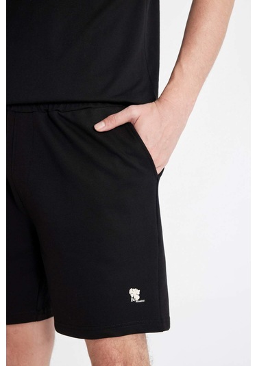 Defacto Slim Fit Dar Kesim Dar Paça Erkek Şort - Siyah A3893AX24HSBK81