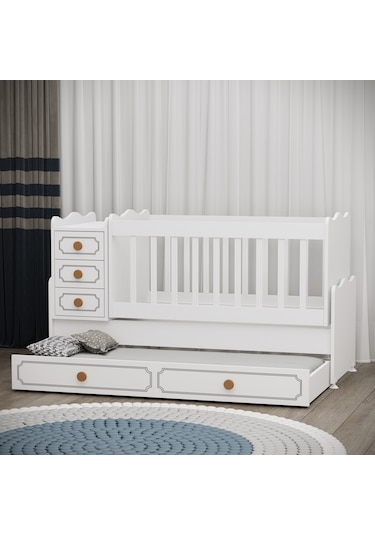 Garaj Home Yaren Yavrulu Beşik Beyaz