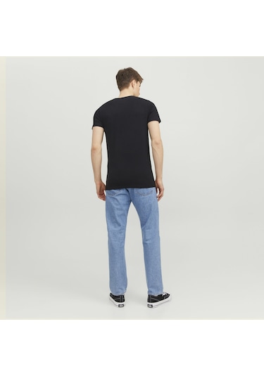 Jack & Jones Yuvarlak Yaka Basic Tisört-Basic 12058529 Siyah