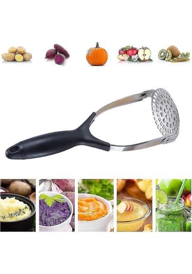 Patates Sıkacağı, Paslanmaz Çelik Sebze Sıkacağı Pürüzsüz Patates Ezici Soyucu, Meyve Sıkacağı Patates Ezici Rahat Silikon Saplı