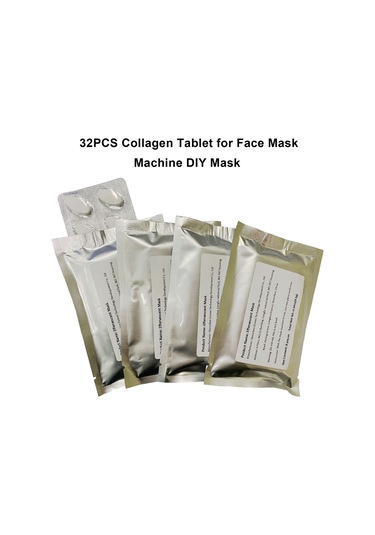 Qingmipy Dıy Yüz Maskesi Makinesi İçin 32'li Kolajen Katkılı Sebze-meyve Maskesi Tabletleri, Tüm Cilt Tipleri İçin
