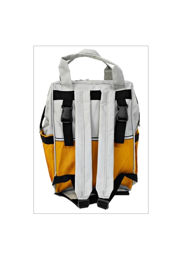 U.S.F Lüx Fonksiyonel Anne Bebek Bakım Sırt Çantası Gri - Sarı
