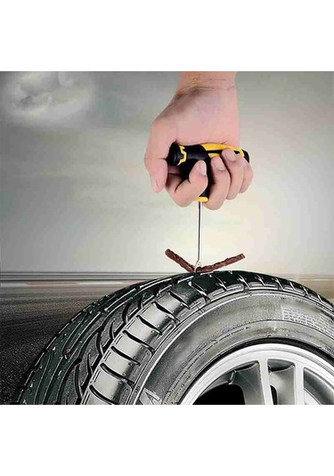 Ranyeek Otomobil Lastik Tamir Seti - Hızlı Tamir Aracı, Çok Amaçlı Kullanım, Kompakt Tasarım, 15 Tıkanıklık Tıkacı Ve Araçlar İçeren 10 Parça Seti