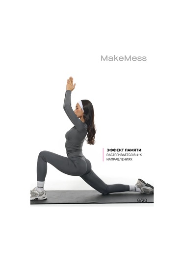 Make Mess Spor Dar Kesim Uzun Kollu Üst 298675840 Gri