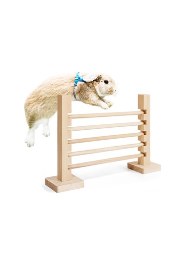 Hangfox Ahşap Kedi Tavşan Egzersiz Engeli, Yüksekliği Ayarlanabilir, Stüdyo Oyun Eğitimi Oyuncak, Dayanıklı Tabanlı Hareket Enstrümanı