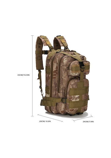 Lemestar 600d Oxford Su Geçirmez Outdoor Sırt Çantası, Çoklu Cep Ve Ayarlanabilir Kemerler İle Doğa Yürüyüşü Ve Kamp İçin B02 Çok Renkli