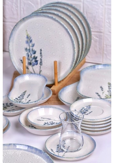 Bambum Lara - 26 Parça Porselen Kahvaltı Takımı Herb