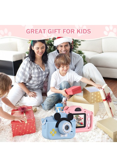 Vkemall Çocuklar İçin Renkli Dijital Kamera - 20mp Lens, 2.0" Ips Ekran, 1080p Video, Çekim/oynatma, Dahili Li-pol Batarya, Sarı