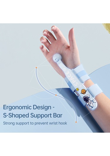 Moveevo Nbx Çift Bileklikli Kalem Tutuş Düzeltme Aparatı - Ayıcıklı Tasarım Gümüş