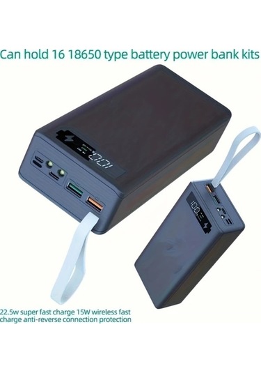 Besthome1 Dream011 C16 16 Adet 18650 Pil Tutucu Depolama Kutusu Güç Bankası Kılıfı Dıy Şarj Cihazı Kabuk Mobil Telefon Kiti
