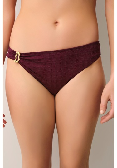 Suwen Noir W Aksesuar Detaylı Bikini Alt Sb2669012831283 Vişne