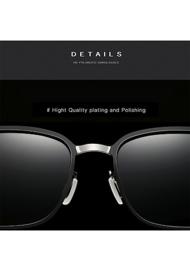 Cbtx Uv 400 Kare Şeklinde Erkek Güneş Gözlüğü Siyah - Gri