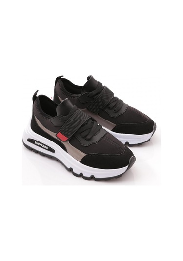 Dgn 081 Kadin Üstü Yazili Spor Ayakkabi 081-2252-R145802 Beyaz - Siyah