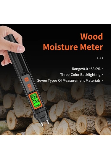 Boatshop1 Aicevoos Dijital Ahsap Nem Olcer Igneli Su Kacagi Dedektor Modu N2 0 58 Arka Aydinlatmali Lcd Ekran Sicaklik Prob Test Cihazi