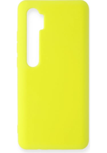 Newface Xiaomi Mi Note 10 Lite Kılıf Nano İçi Kadife Silikon Semeglbl - 84 - Sarı