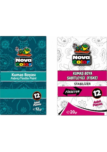 Nova Color Siyah Kumaş Boyası + Sabitleyici