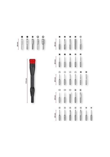 Einhell 33 Parça Hassas Bits ve Elektronik Onarım Seti - 49115010