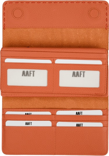 Mft Leather Hakiki Deri El Portföyü Cüzdan Hilton 8926 Flother Mat Turuncu