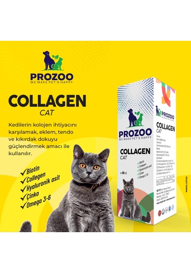Prozoo Kediler İçin Kolajen Damla 50 ML