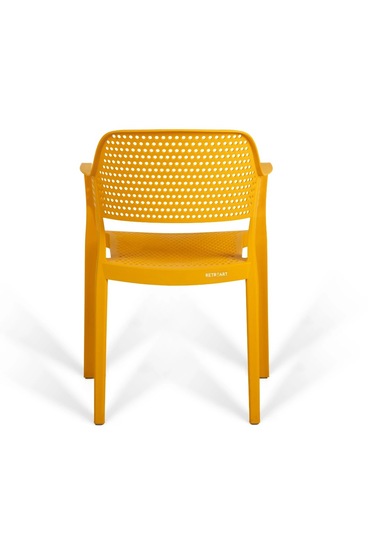 Hawaii Kollu Kafe Ve Balkon Sandalyesi 2'li Sarı