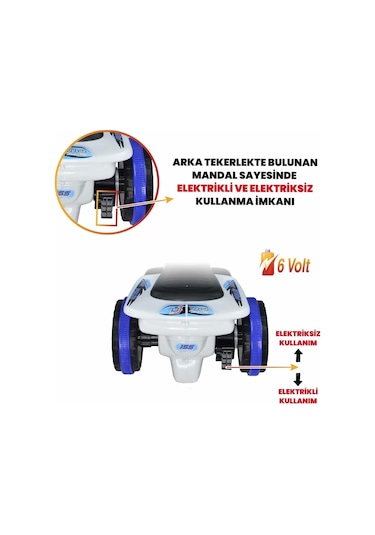Kumandalı Akülü Araba 6 Volt 2-4 Yaş Polis