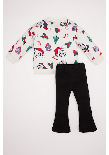 DeFacto Kız Bebek Yılbaşı Temalı 2'li Takım Disney Mickey & Minnie Bisiklet Yaka Sweatshirt İspanyol Paça Alt D6239A524WNER233 Ekru DeFacto Kız Bebek Yılbaşı Temalı 2'li Takım Disney Mickey & Minnie Bisiklet Yaka Sweatshirt İspanyol Paça Alt D6239A524WNER233 Ekru