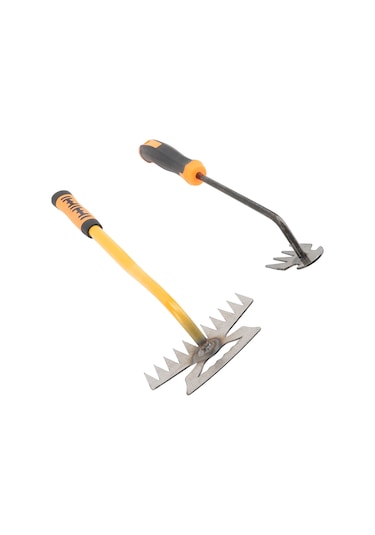 Tenfowee Bahçe Çayır Temizleme Aleti Seti: 11 Ve 4 Dişli Paslanmaz Çelik Tırpan, Ergonomik Kollü Ot Kaldırıcı, Toprak Döşücü Ve Fide Çıkartıcı