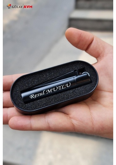 Stickeravm Kişiye Özel Kutulu Mat Siyah Clipper Çakmak Isme Özel Kaliteli Clipper Çakmak