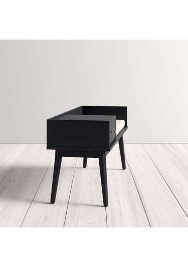 Skyler Siyah Ahşap Benç