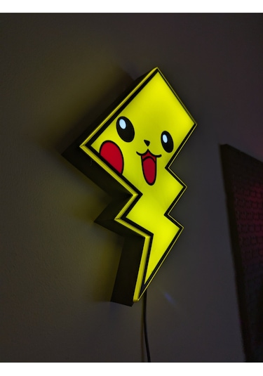 Sincara Home Pikachu Figürlü Gece Lamba Lightbox Sarı