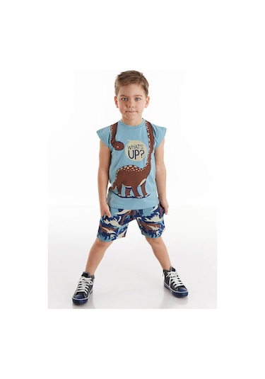 Denokids Titan Yaz Erkek Çocuk Şort Takım Çok Renkli
