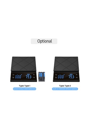 Maiyame Kahve Ve Pasta Pişirme İçin 3kg/0.1g Dokunmatik Ekranlı Dijital Terazi - Siyah, Şarjlı İç Li-pol Batarya Ek6012 Siyah