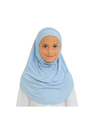 Çocuk Hazır Giyim Başörtüsü Şal Turban Viskon - Bebe Mavisi Mavi