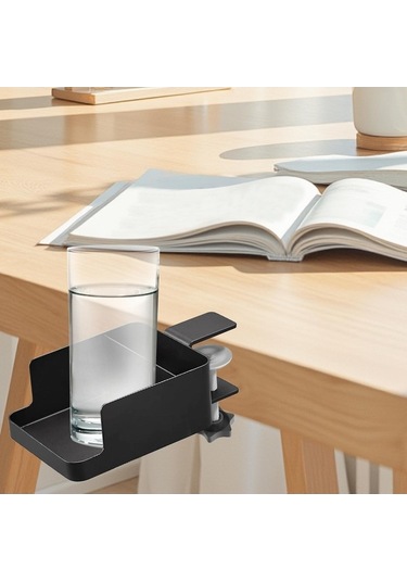 Trendooze Masa Kupası Tutucu Siyah - Uzay Tasarrufu Ofis Aksesuari Siyah