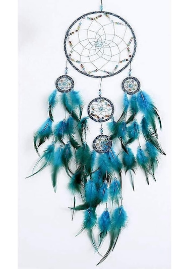 Pıao Rüya Yakalayıcı, Çocuk Odası Duvar Dekorasyonu İçin Renkli Tüylü Rüya Yakalayıcılar 20 Cm Genişlik 76 Cm Uzunluk