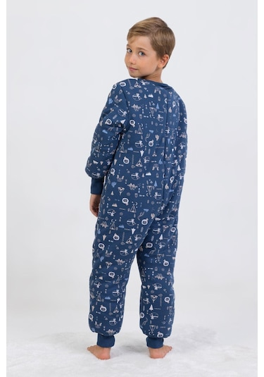 Erkek Çocuk Uyku Tulumu Kalın Elyaf Dolgulu Premium Kalite 2.5 Tog Koyu Lacivert