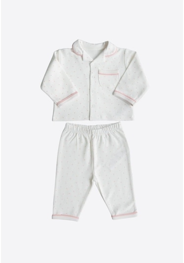 Kitikate Organik Pijama Takımı Lily Pembe Ekru - Pembe